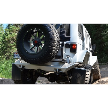 Fab Fours 97-17 JEEP TJ/LJ/JK REAR TIRE CARRIER (NEEDS BASE BUMPER) MATTE BLACK JP-Y1251T-1